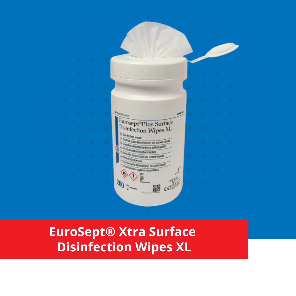 EuroSept Xtra Surface Disinfection Wipes XL