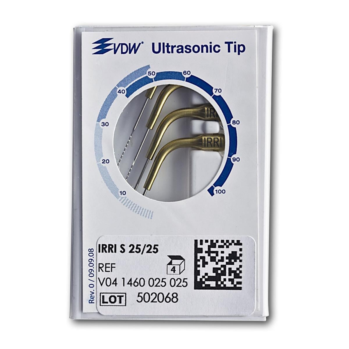 VDW Endo ultrasoon vijlen IRRI S - 21 mm, ISO 25, 4 stuks