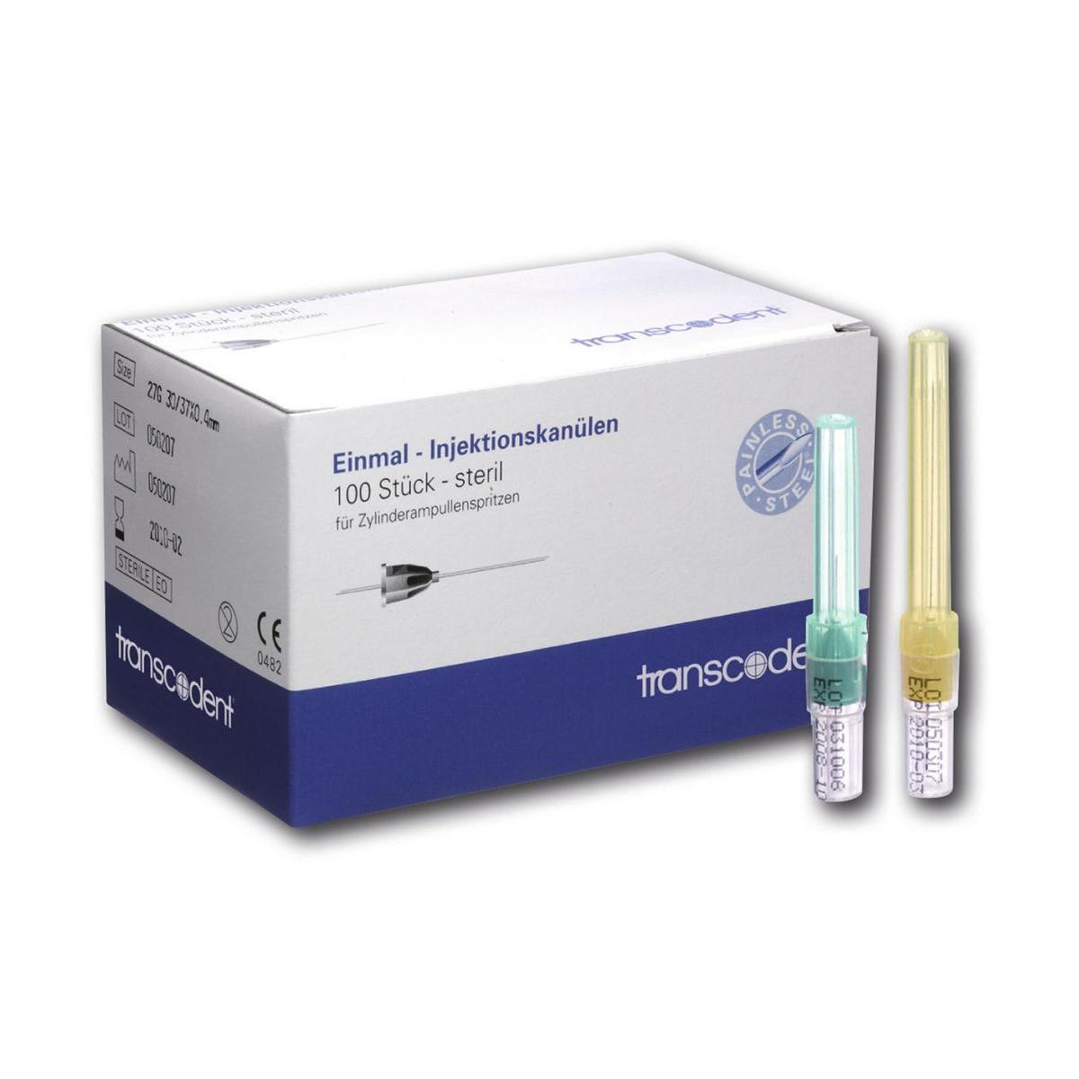 Injectiecanules Transcoject - 30G,  0,3 x 23 mm, groen