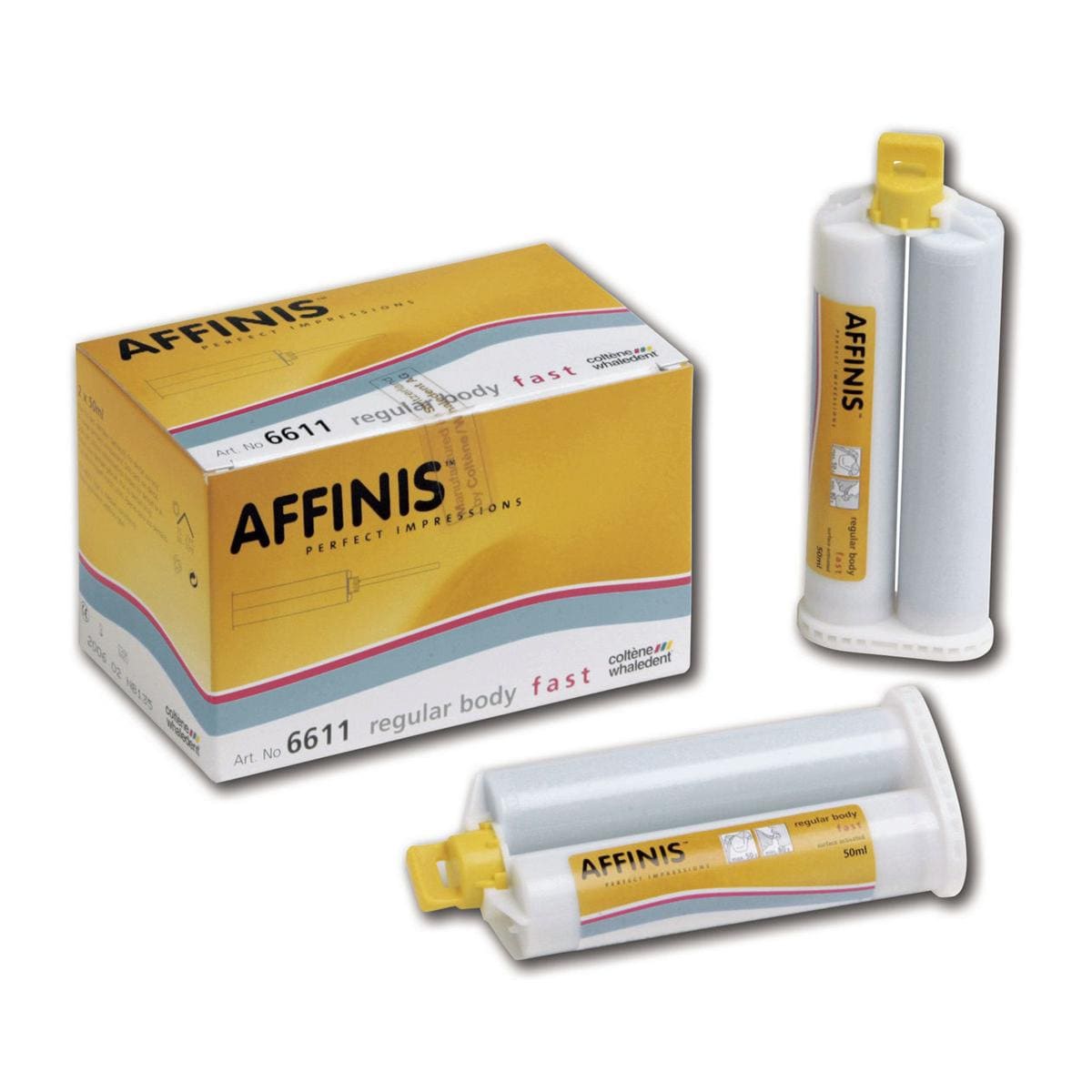 Affinis System - Regular Fast Body, 2x 50 ml en 12 mengtips geel