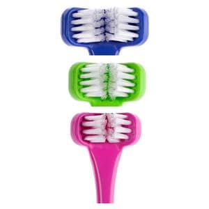 Superbrush driekoppige tandenborstel - Klein, voor kinderen tot 6 jaar - 12 stuks