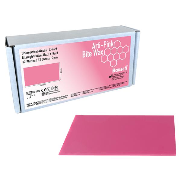 Arti-Pink Bite Wax x-hard - 12 platen