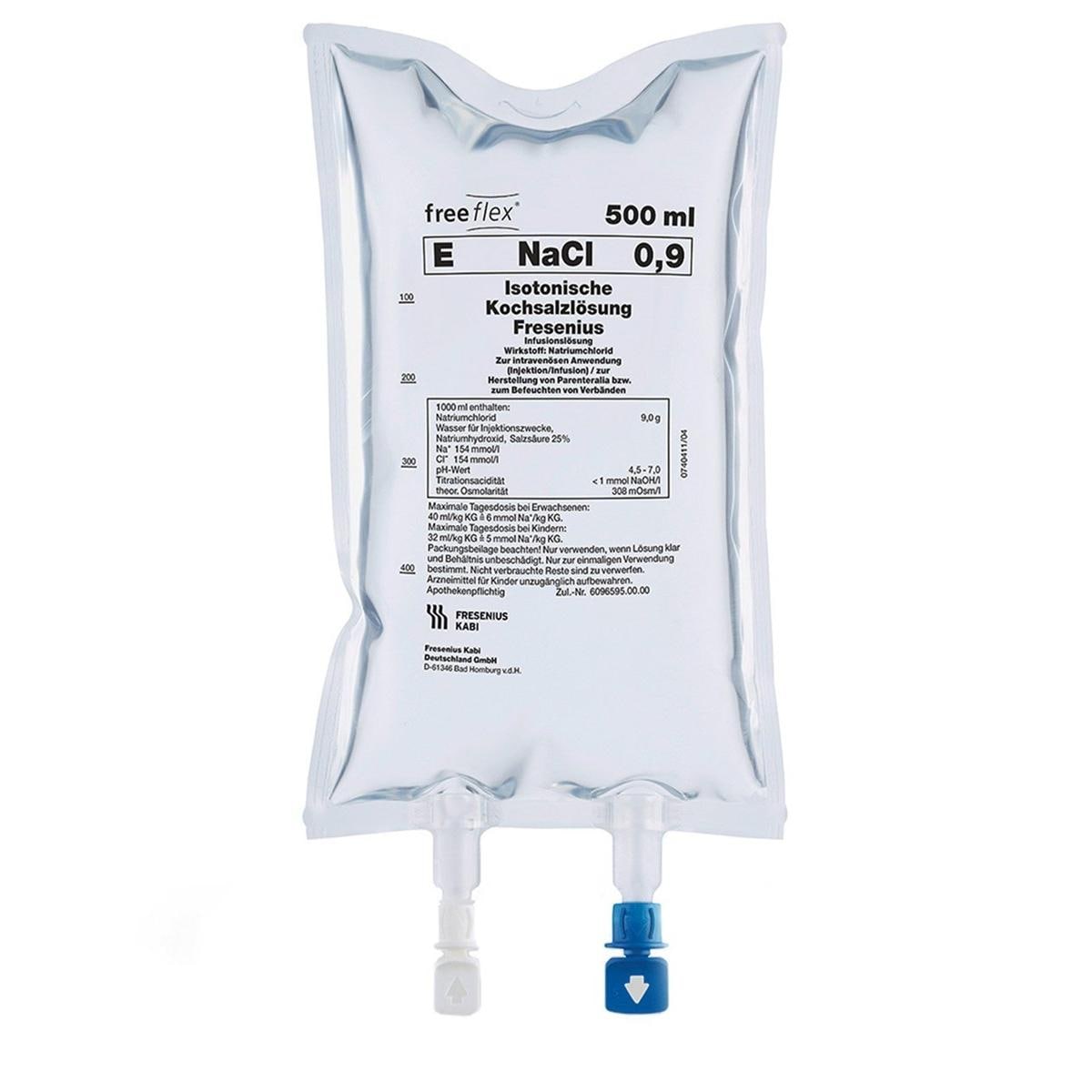 Fysiologisch Zout NaCl 0,9 % - Freeflex bag, 500 ml
