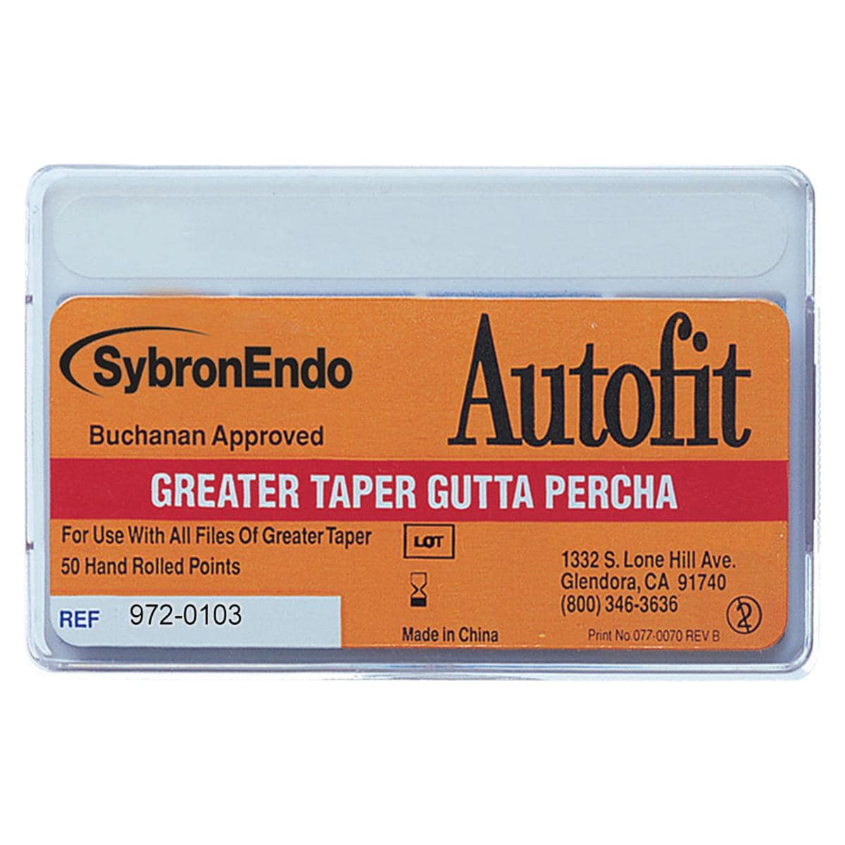 Autofit Gutta Percha - Greater Taper - .08 fine-medium