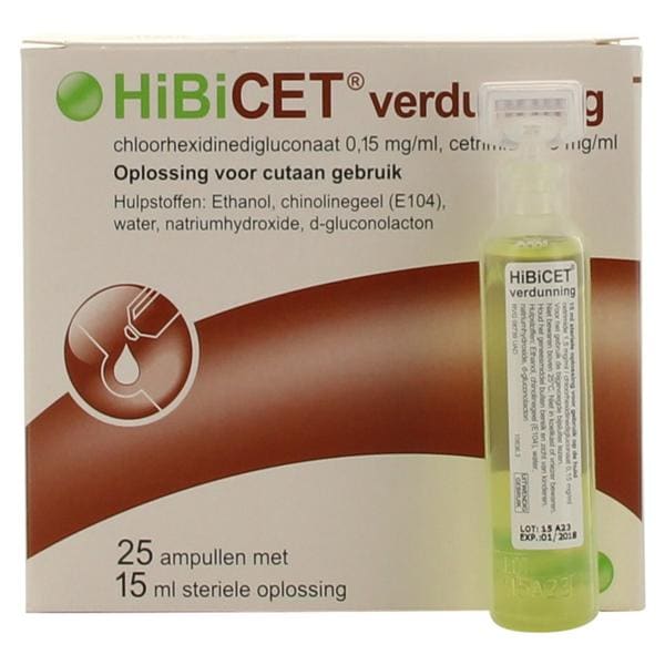 Hibicet desinfectiemiddel - verdunning, 25 x 15 ml
