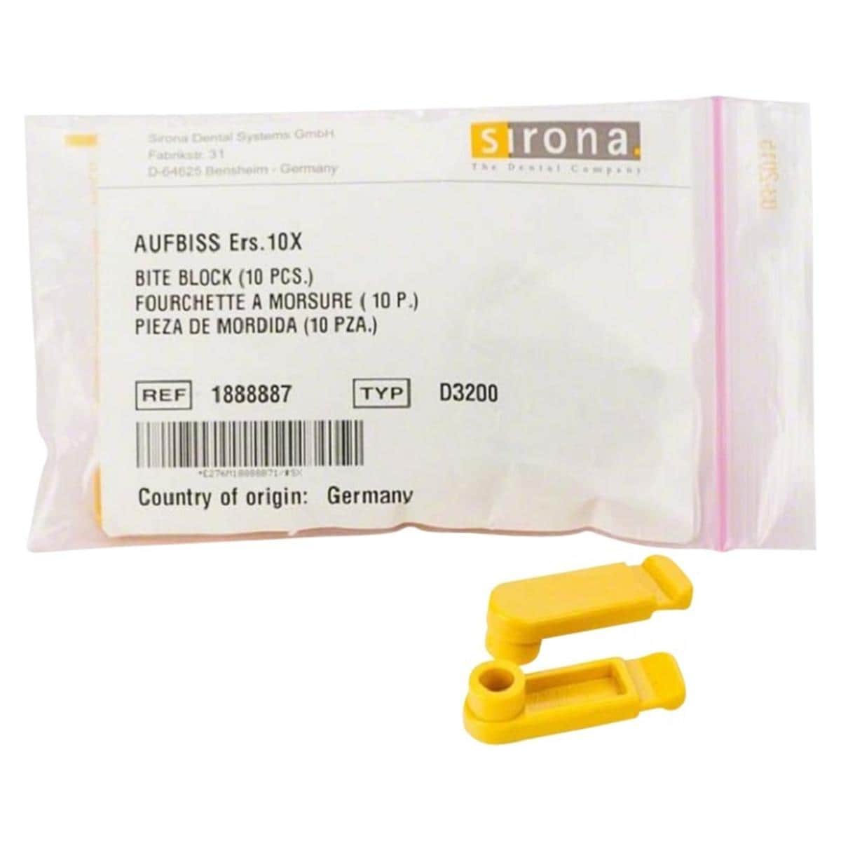 Orthophos biteblock geel - Verpakking, 10 stuks