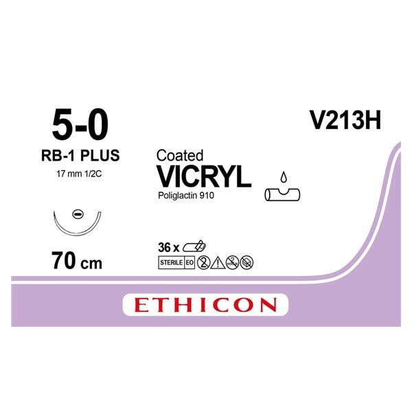 Vicryl - USP 5-0 RB1 plus 70 cm kleurloos V213H, per 36 stuks