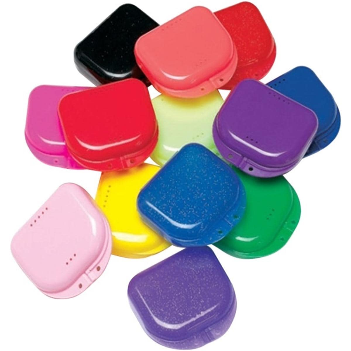 Retainer box glitter laag - assortiment - 2020-170, 12 stuks