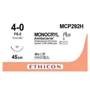 Monocryl - USP 4-0 FS2 45 cm kleurloos MCP292H, per 36 stuks