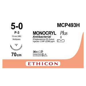 Monocryl - USP 5-0 P3 70 cm kleurloos MCP4930H, per 36 stuks