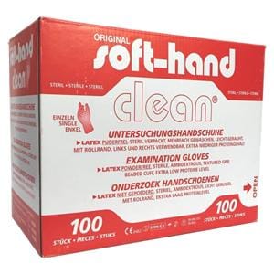 Clean latex handschoen steriel - S per 100 stuks