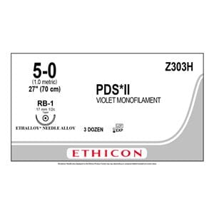 PDS II - USP 5-0 RB1 violet Z303H, per 36 stils