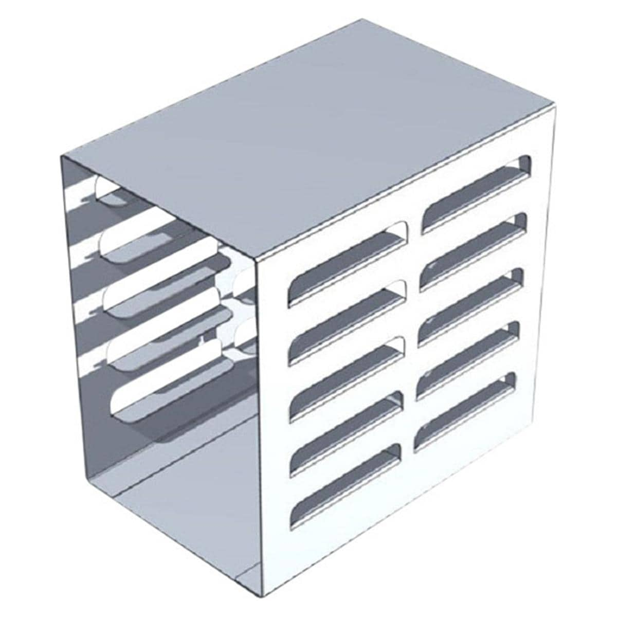 Aluminium Trayrek - 181456, Trayrek leeg, 30 x 19 x 27 cm (korte zijde beladen)