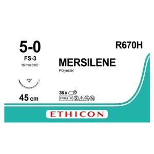 Mersilene - USP 5-0 FS3 45 cm groen R670H, per 36 stuks