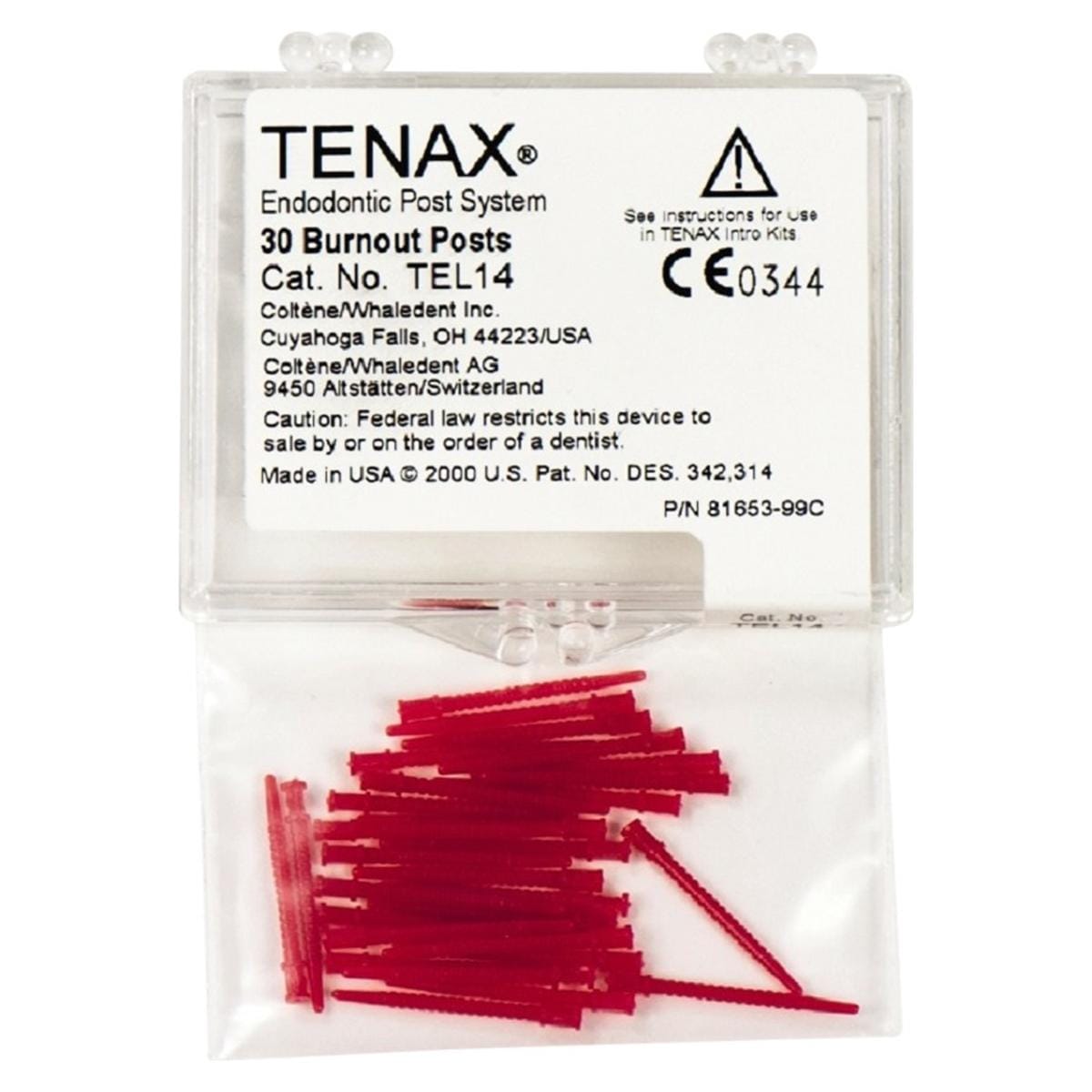 Tenax Uitbrandbare Stiften - Te-L-14 rood,  1,4 mm -