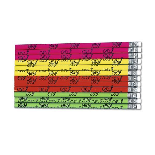 Potloden - Neon met kies assortiment, 48 stuks