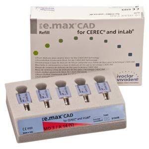 IPS e.max CAD Blocks voor Cerec en Inlab - MO 3, A14 S - 5 stuks
