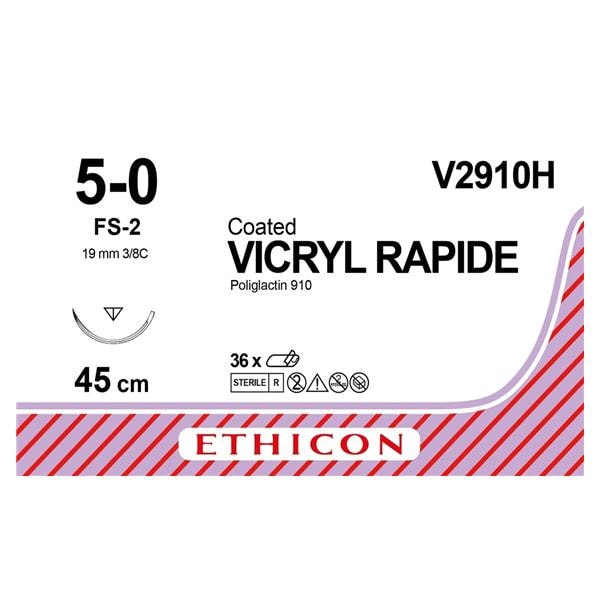 Vicryl Rapide - USP 5-0 FS2 45 cm kleurloos V2910H, per 36 stuks