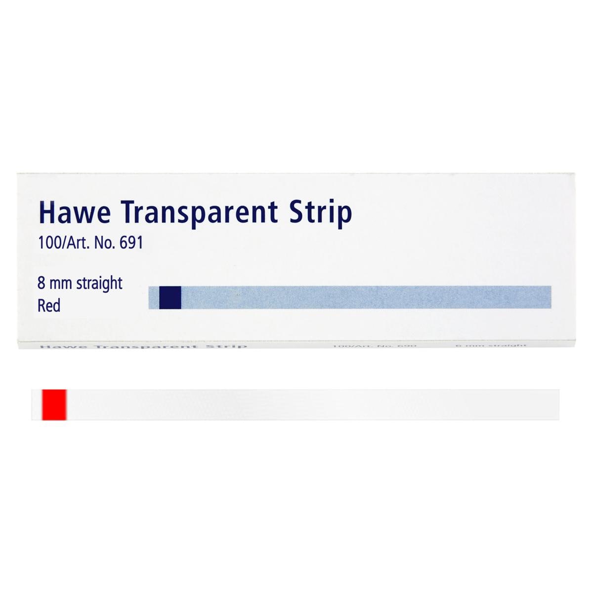 Hawe Transparent Strip - Nr. 691 8 mm Recht