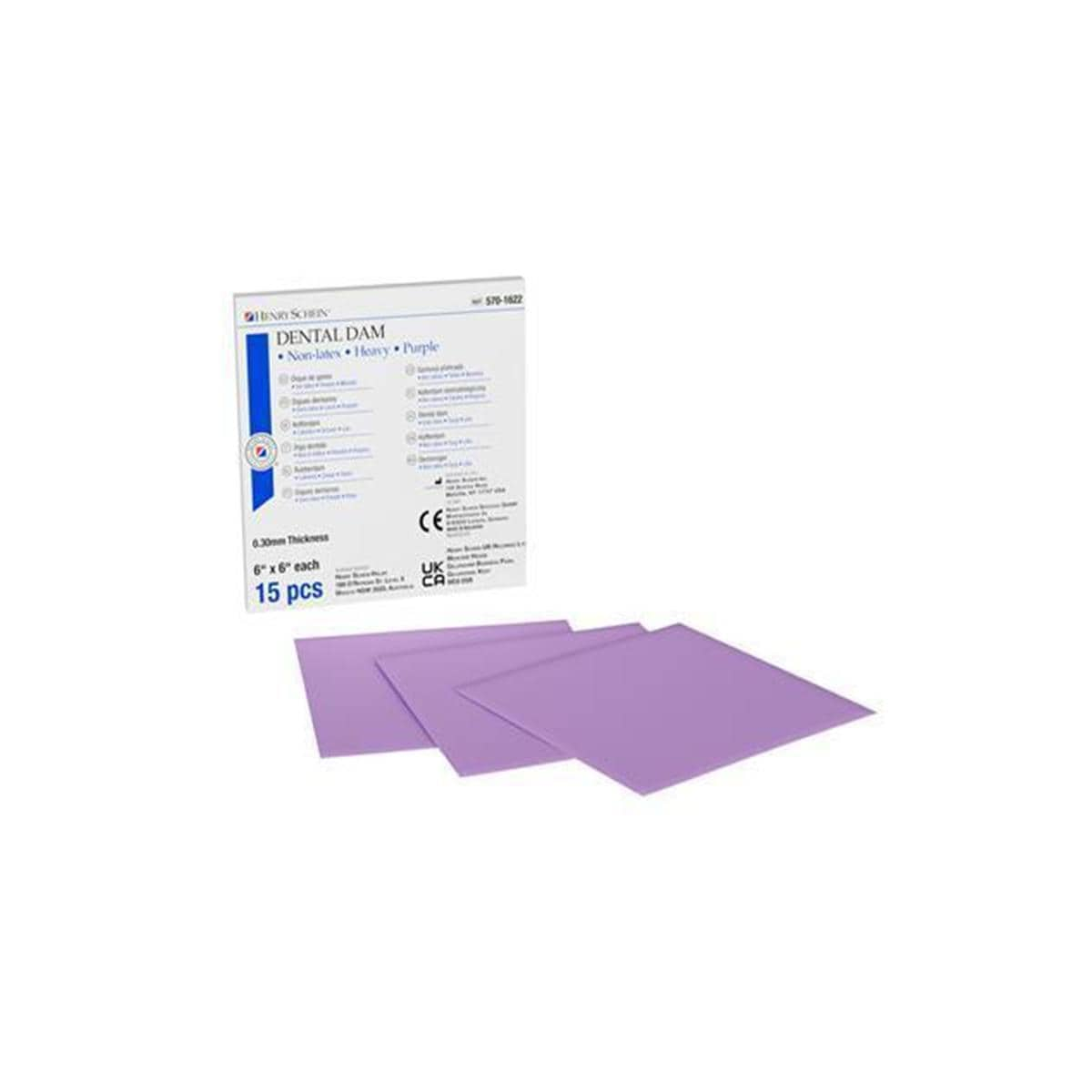 Dental Dam Non-Latex - Heavy, 15 vellen