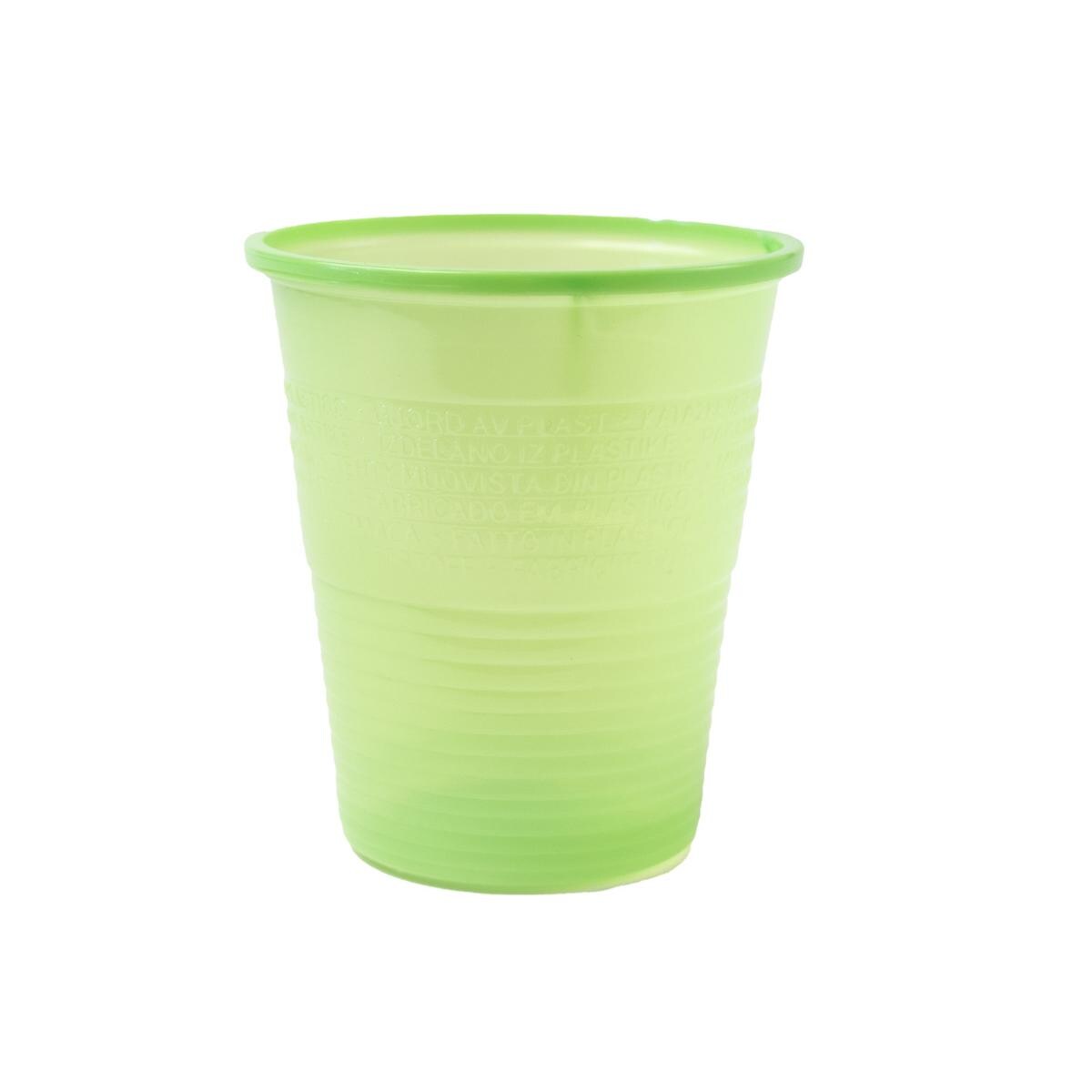 Drinkbekers plastic 200ml - Groen, 3000 stuks