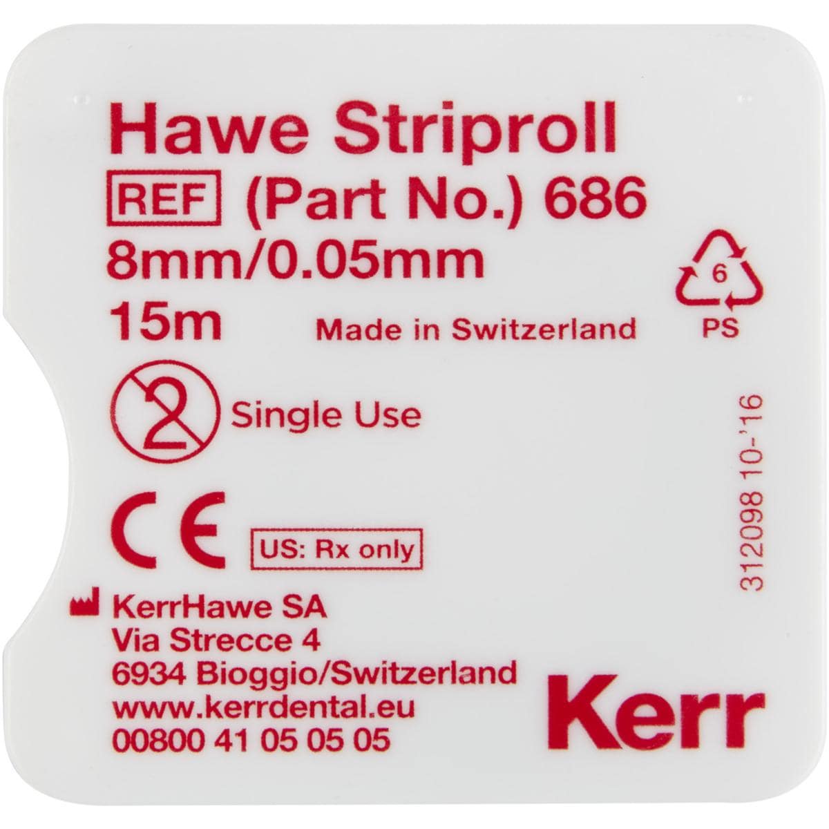 Hawe Striproll - Nr. 686 8 mm 0,05 mm