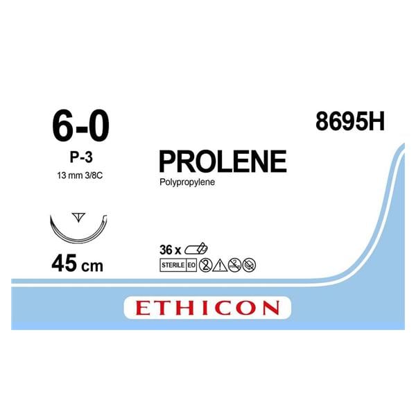 Prolene - USP 6-0 P3 45 cm 8695H, per 36 stuks