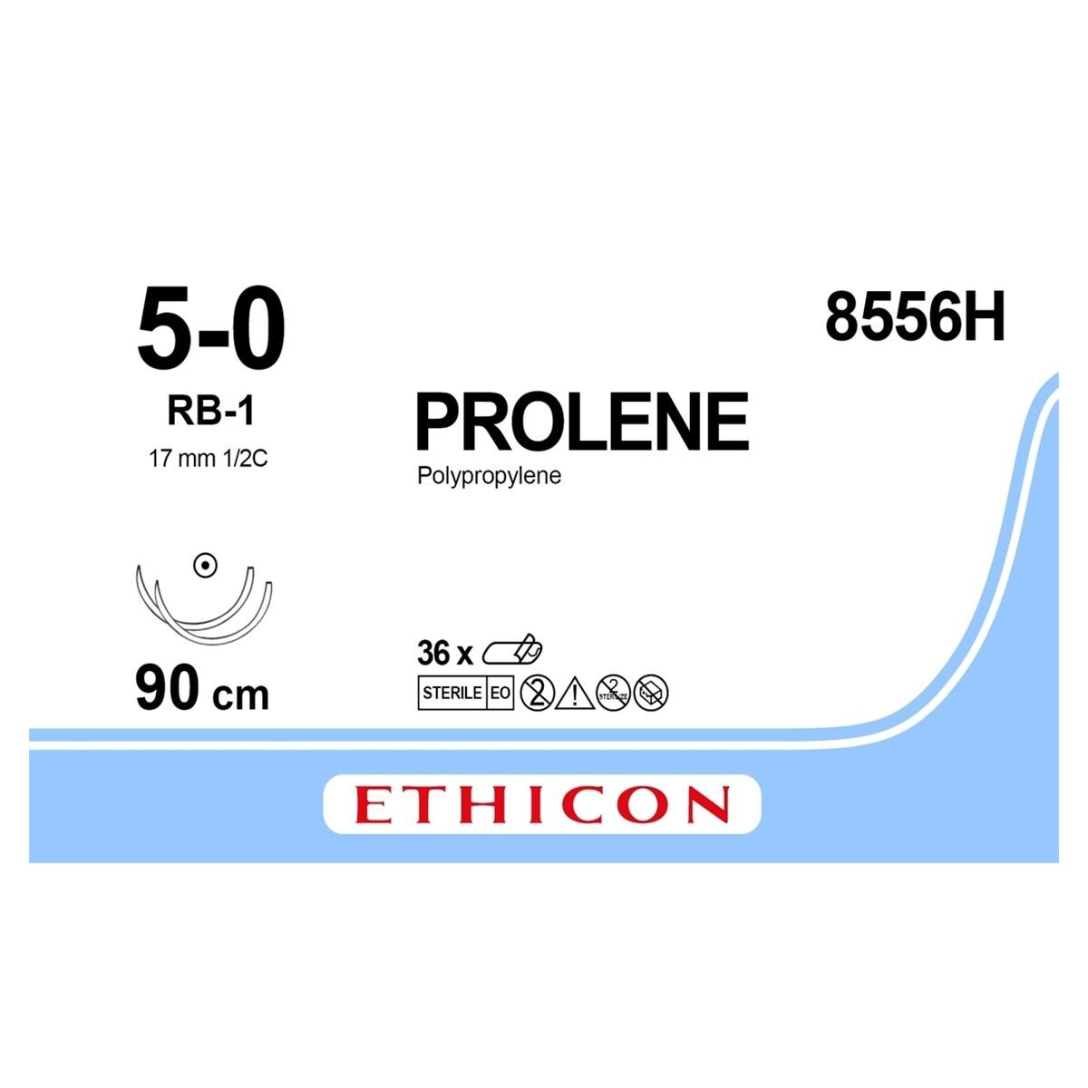 Prolene - USP 5-0 2xRB1 90 cm blauw 8556H, per 36 stuks