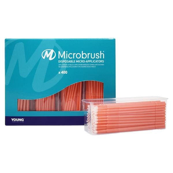 Microbrush Plus navulling voor Dispenser - Regular (2,0 mm) oranje, 4 x 100 stuks