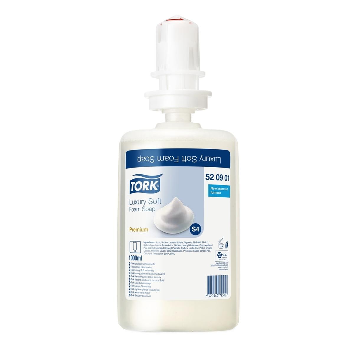 Foam zeep voor S4 dispenser - Luxe 6 x 1000 ml - 520901