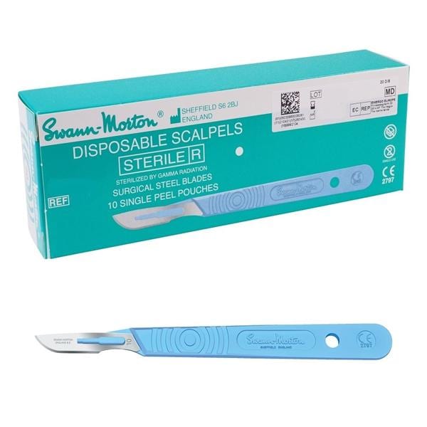 Scalpels met heft - figuur 10, per 10 stuks, 0501