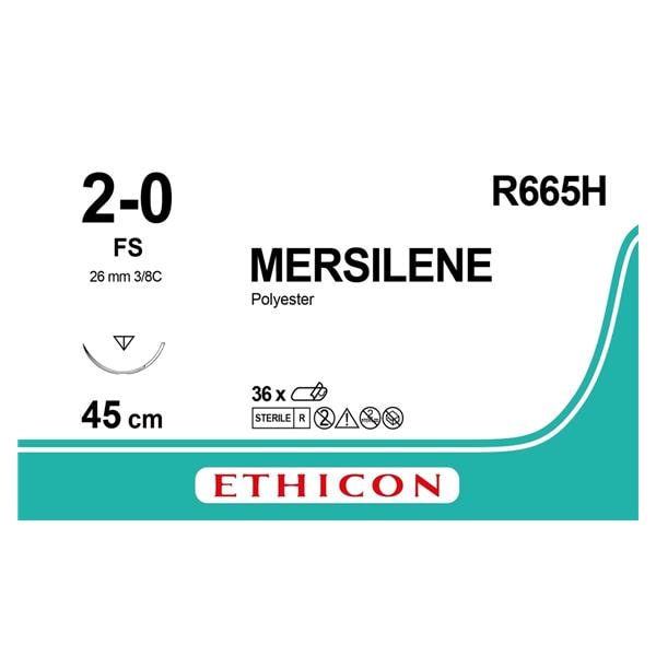 Mersilene - USP 2-0 FS 45 cm wit R665H, per 36 stuks