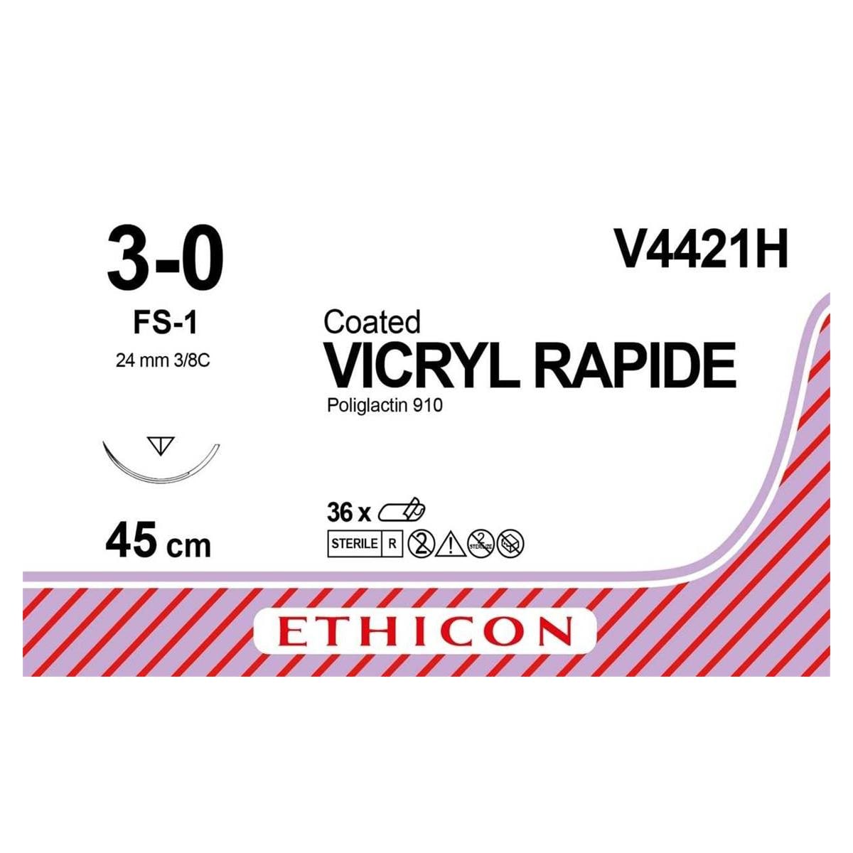 Vicryl Rapide - USP 3-0 FS1 45 cm kleurloos V4421H, per 36 stuks