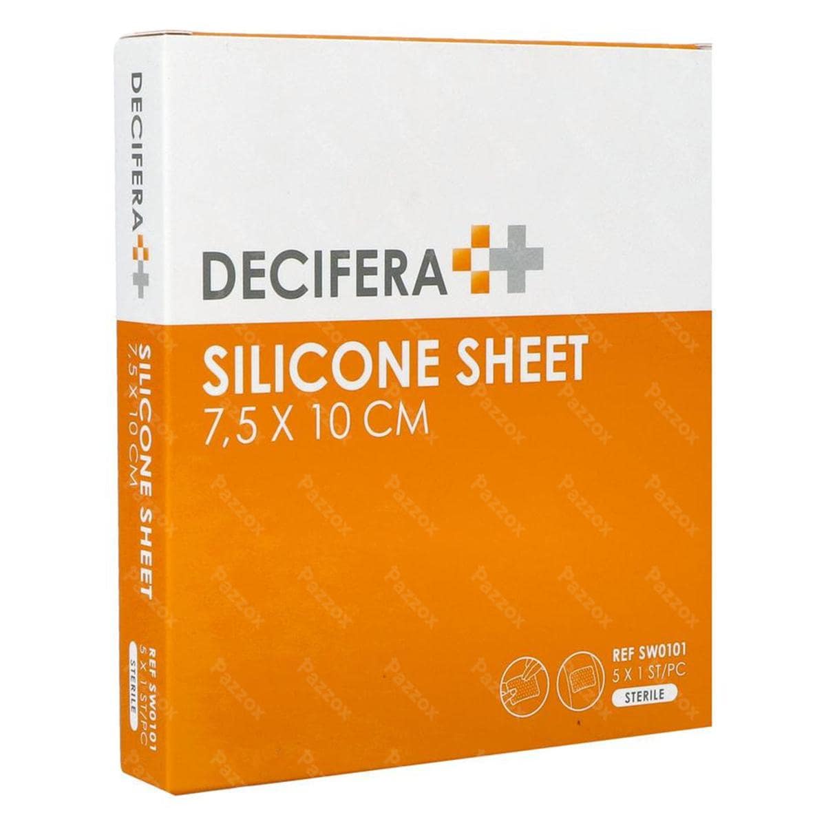 Decifera silicone sheet - 7,5 x 10 cm, per 5 stuks