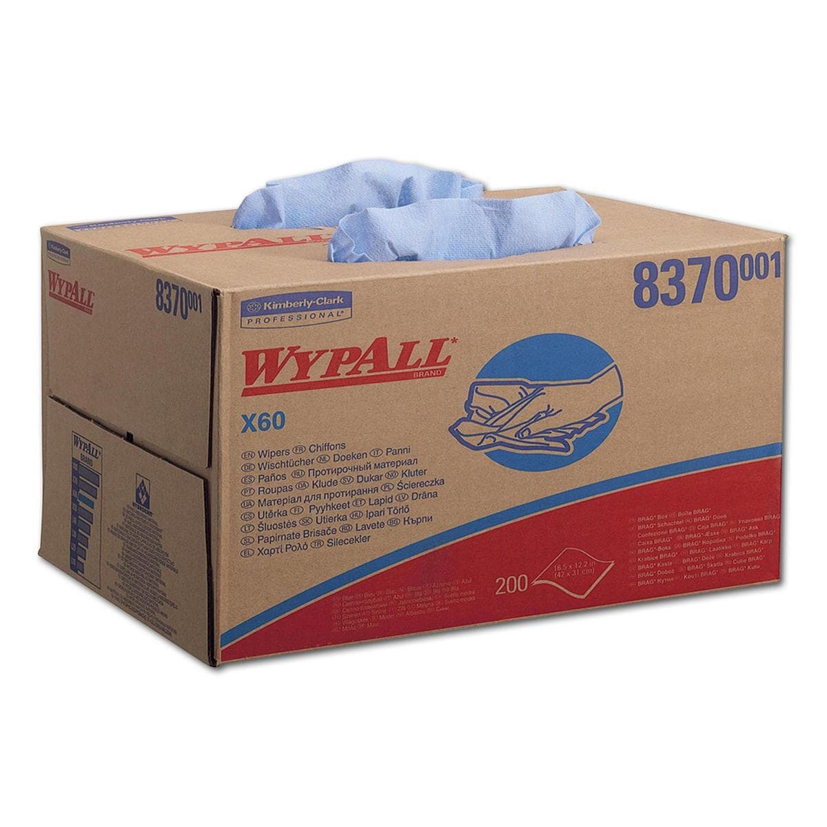 Wypall X60 poetsdoeken blauw - # 8370