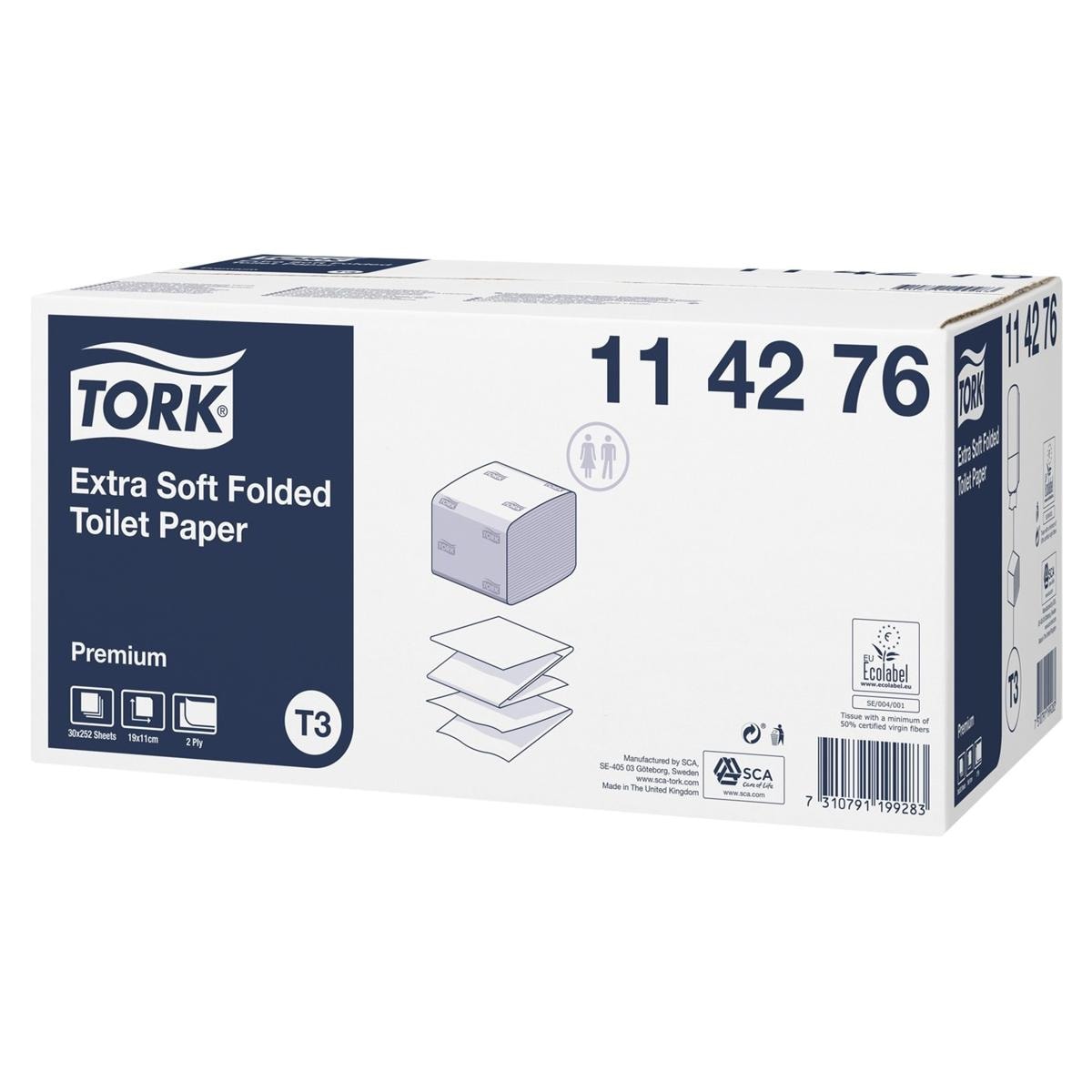 Tork Extra Soft Folded Toilet Paper Premium - 114276
