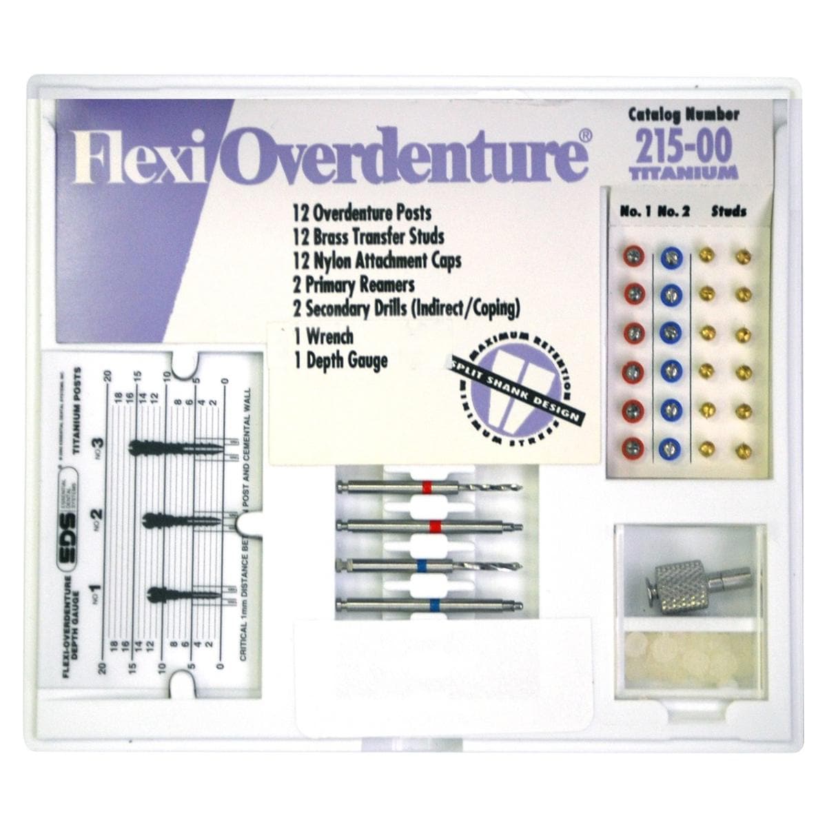 Flexi-Overdenture Titanium attachments - 12 stuks - 215-00