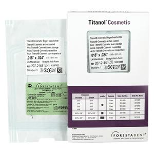 Draad Titanol Cosmetic coated - Onder, .018" (0,45 mm) - 10 stuks