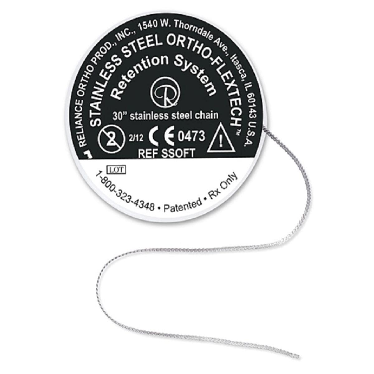 Ortho FlexTech Retainer Chain (Stainless Steel) - SSOFT, spoel 76 cm