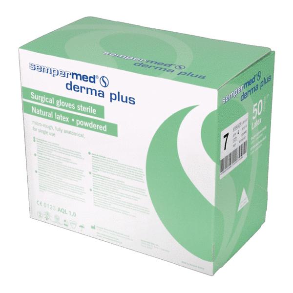 Derma Plus latex operatiehandschoen, steriel - maat 6 per 50 paar
