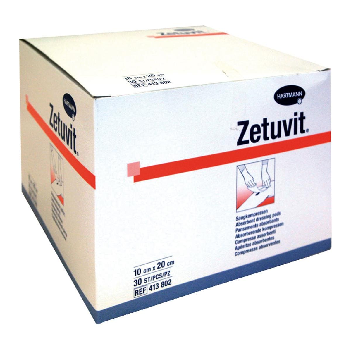 Zetuvit absorberend kompres - 10 x 20cm,30 stuks, niet steriel Henry Schein Medical