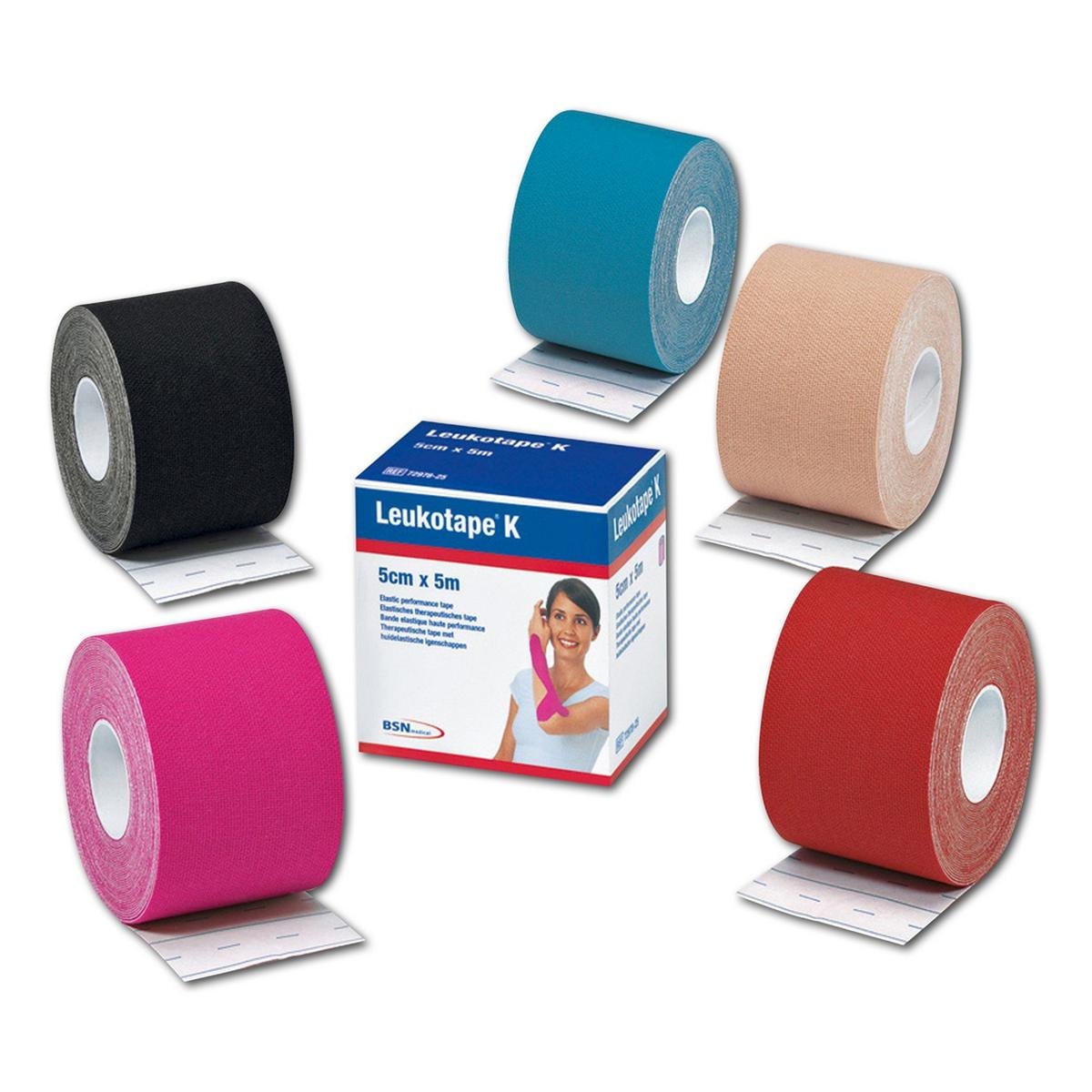 Leukotape K - 2,5cm x 5m huidkleurig, per rol.