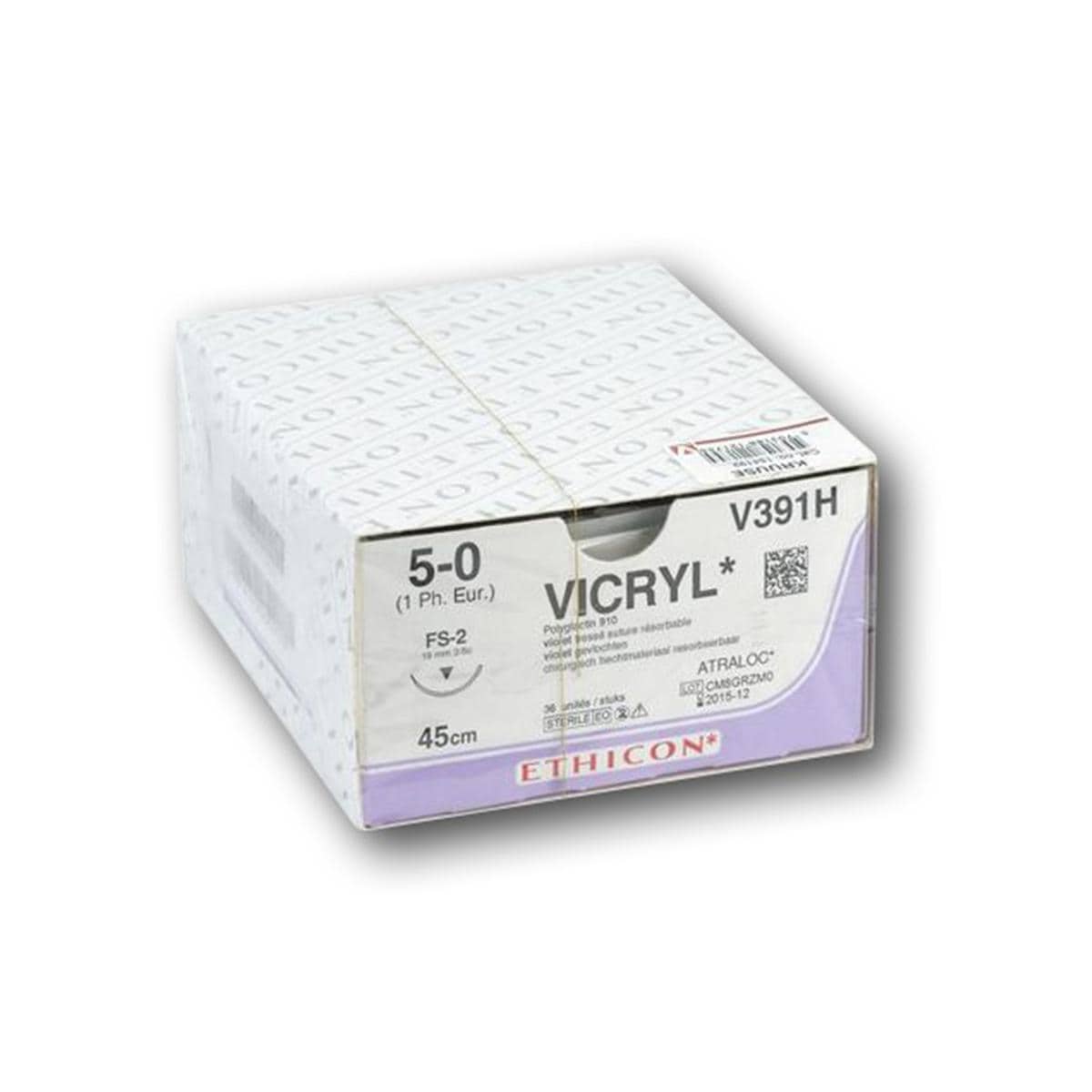 Vicryl - USP 5-0 FS2 45 cm violet V391H, per 36 stuks