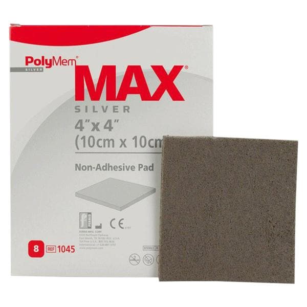PolyMem Max zilver wondverband 10 x 10 cm - 10 x 10 cm, per 8 stuks