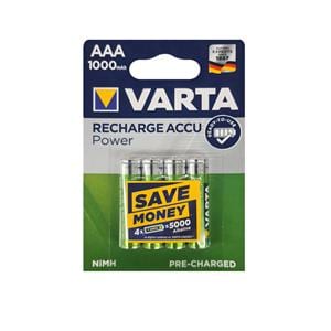 Oplaadbare batterij Varta AAA - per 4 stuks