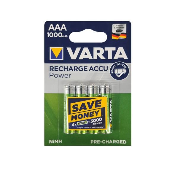 Oplaadbare batterij Varta AAA - per 4 stuks