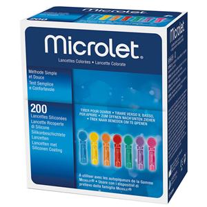 Microlet lancet gekleurd - 0,5 mm, 200 stuks