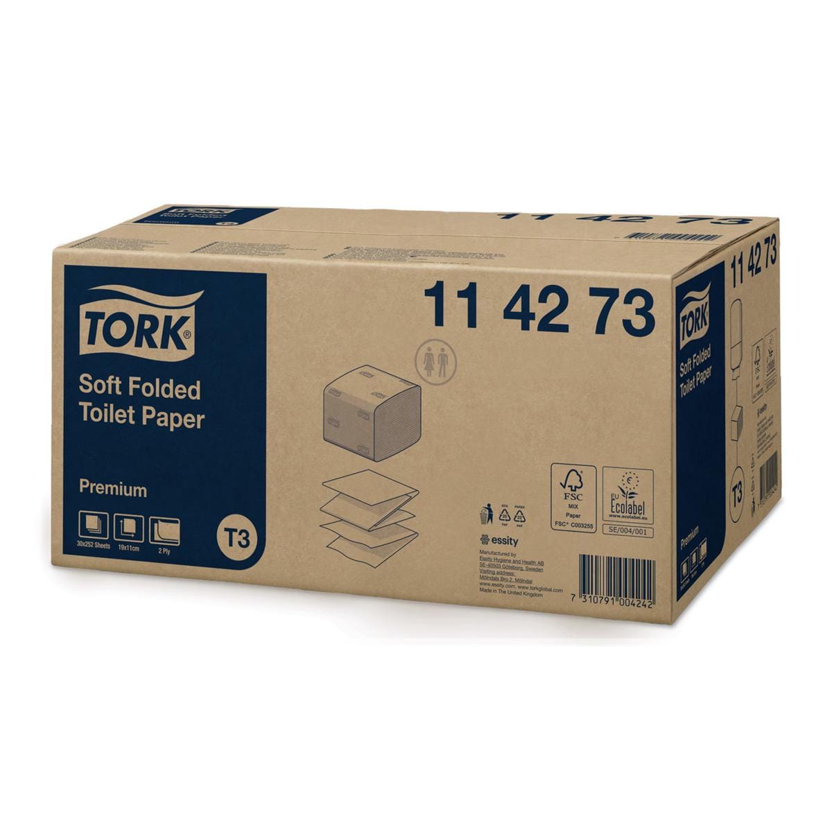 Tork Extra Soft Folded Toilet Paper Premium - 114276