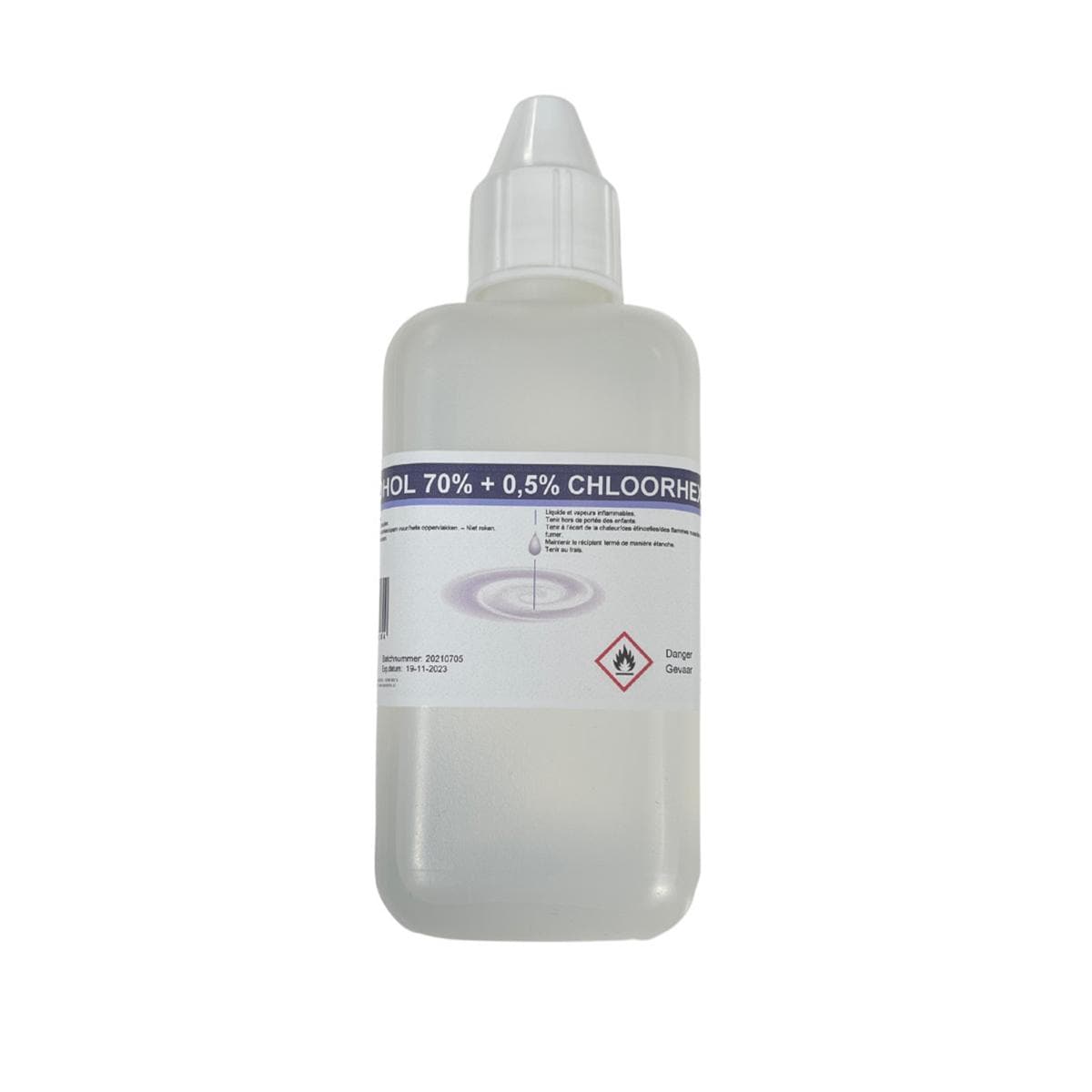 Chloorhexidine 0,5%,70%alc. 0,25L transp