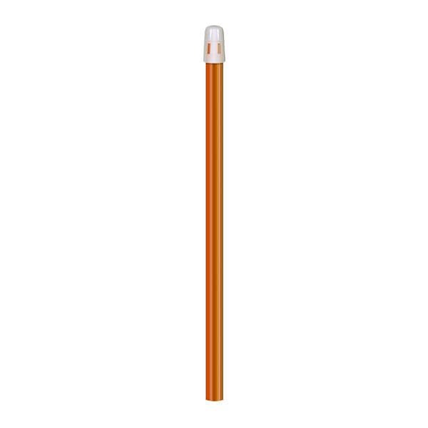 Speekselzuigers met afneembare dop (15 cm) - Oranje, 100 stuks